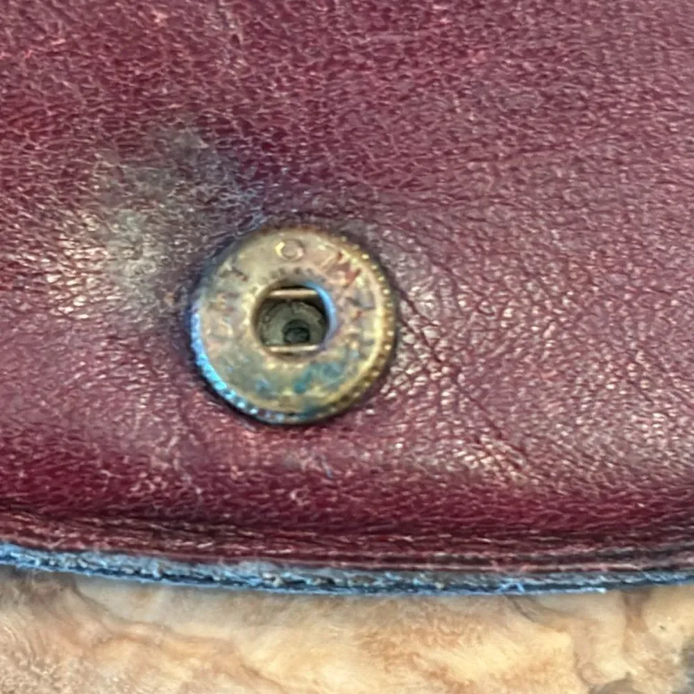 Vintage Leather Billfold Wallet Coin Purse